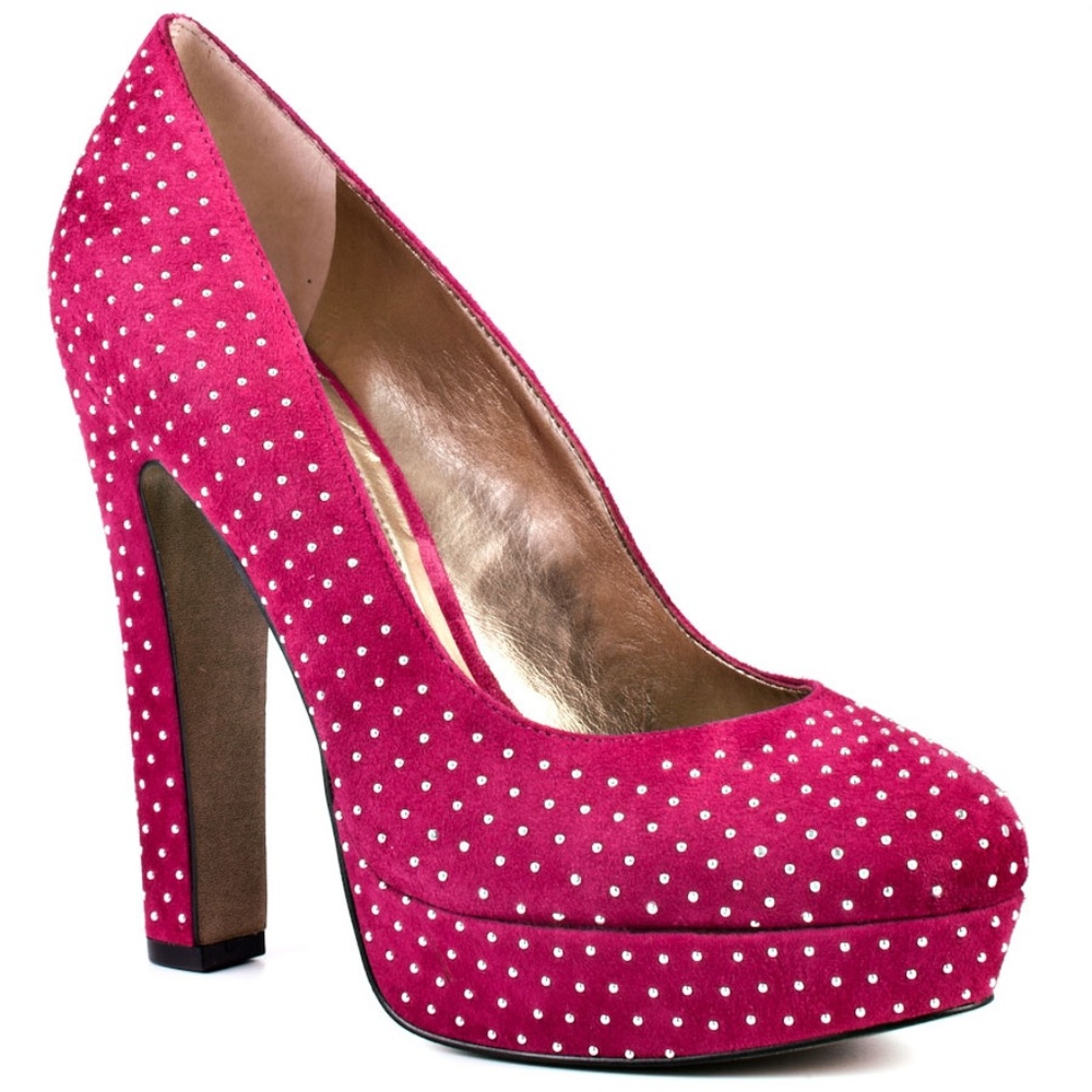Bcbgeneration Joyss Raspberry Suede Stud Heels - image 3